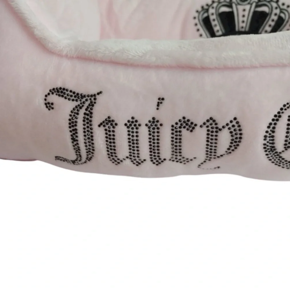 JUICY COUTURE PINK BLING VELOUR DOG/ CAT PET BED CUDDLER